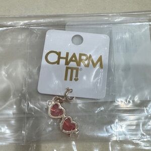 Heart Bracelet with Red and Gold Accents